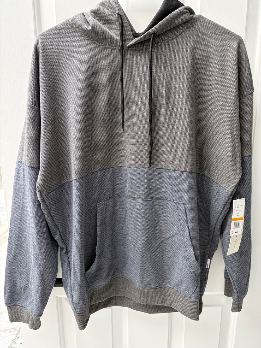 NWT Ocean Current Two-Tone Gray and Slate Pullover Hoodie Sz:Small
